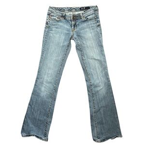 Y2K “Seven” Light Wash Low Rise Bootcut Style Denim Jeans